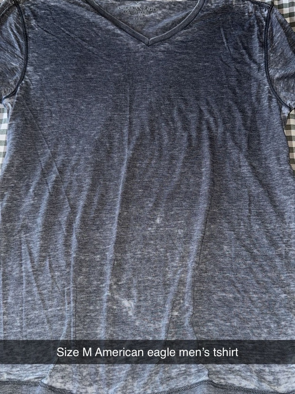 American Eagle Outfitters Men’s Charcoal V-Neck Tee
